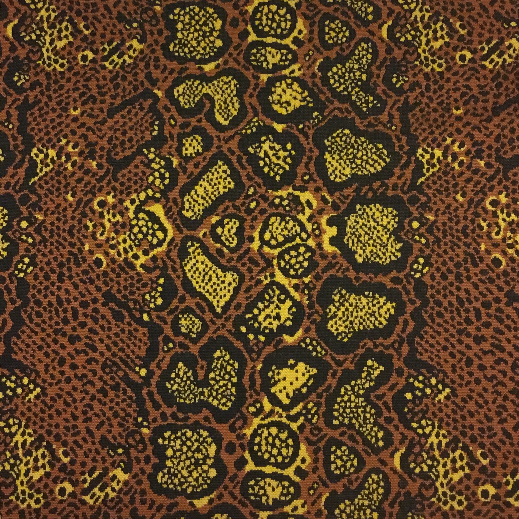 Animal jacquard knit Brown/Yellow MU025
