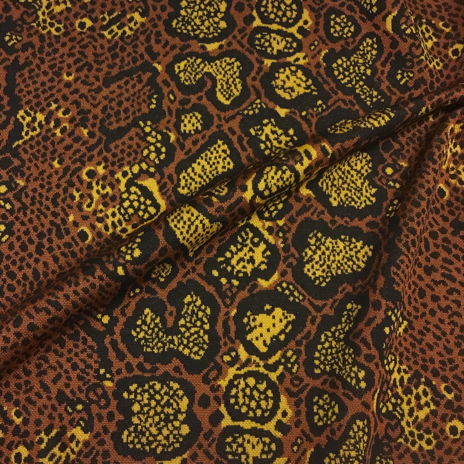 Animal jacquard knit Brown/Yellow MU025