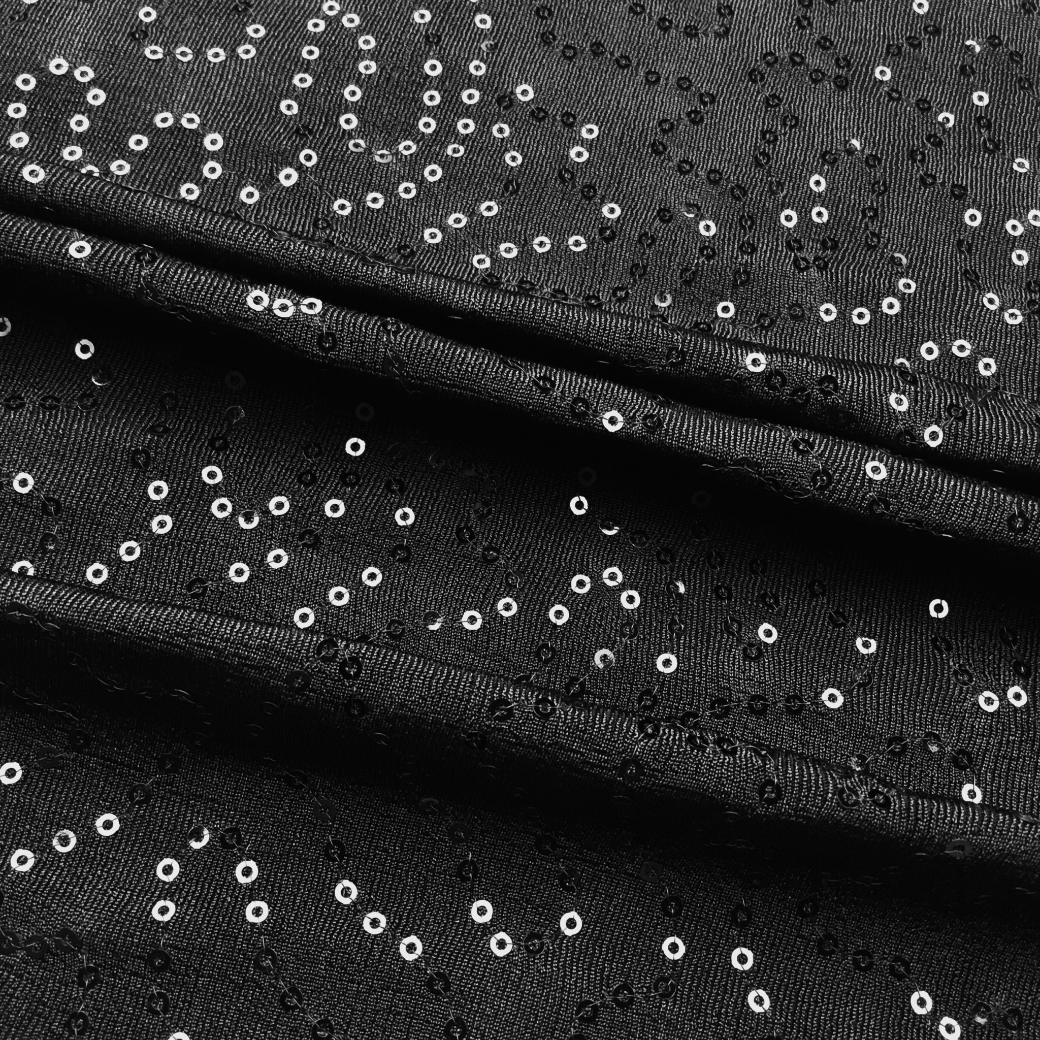 Stretch fabric sequins DS8112 Black - 3