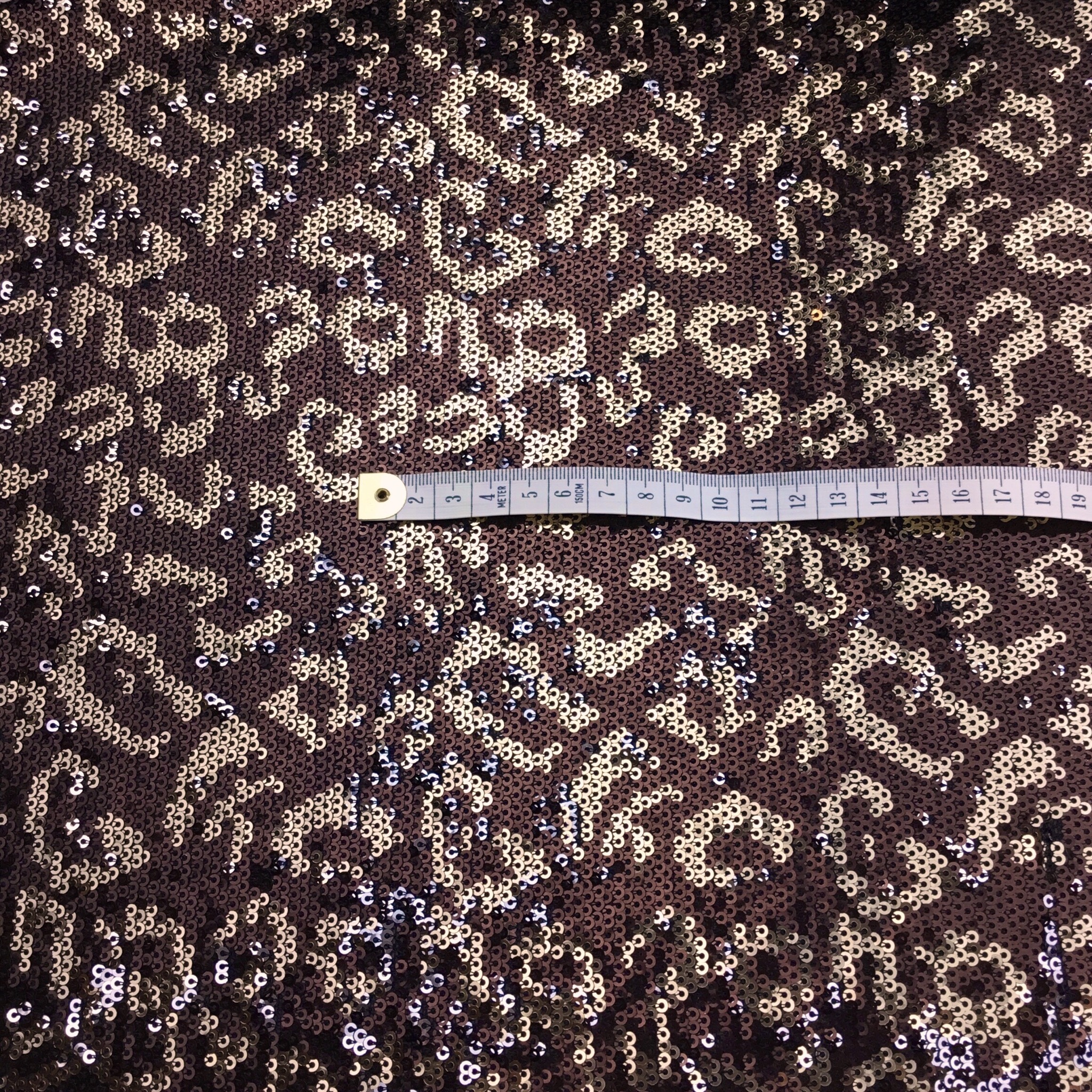 Stretchtyg paljett leopard HE420 - 4