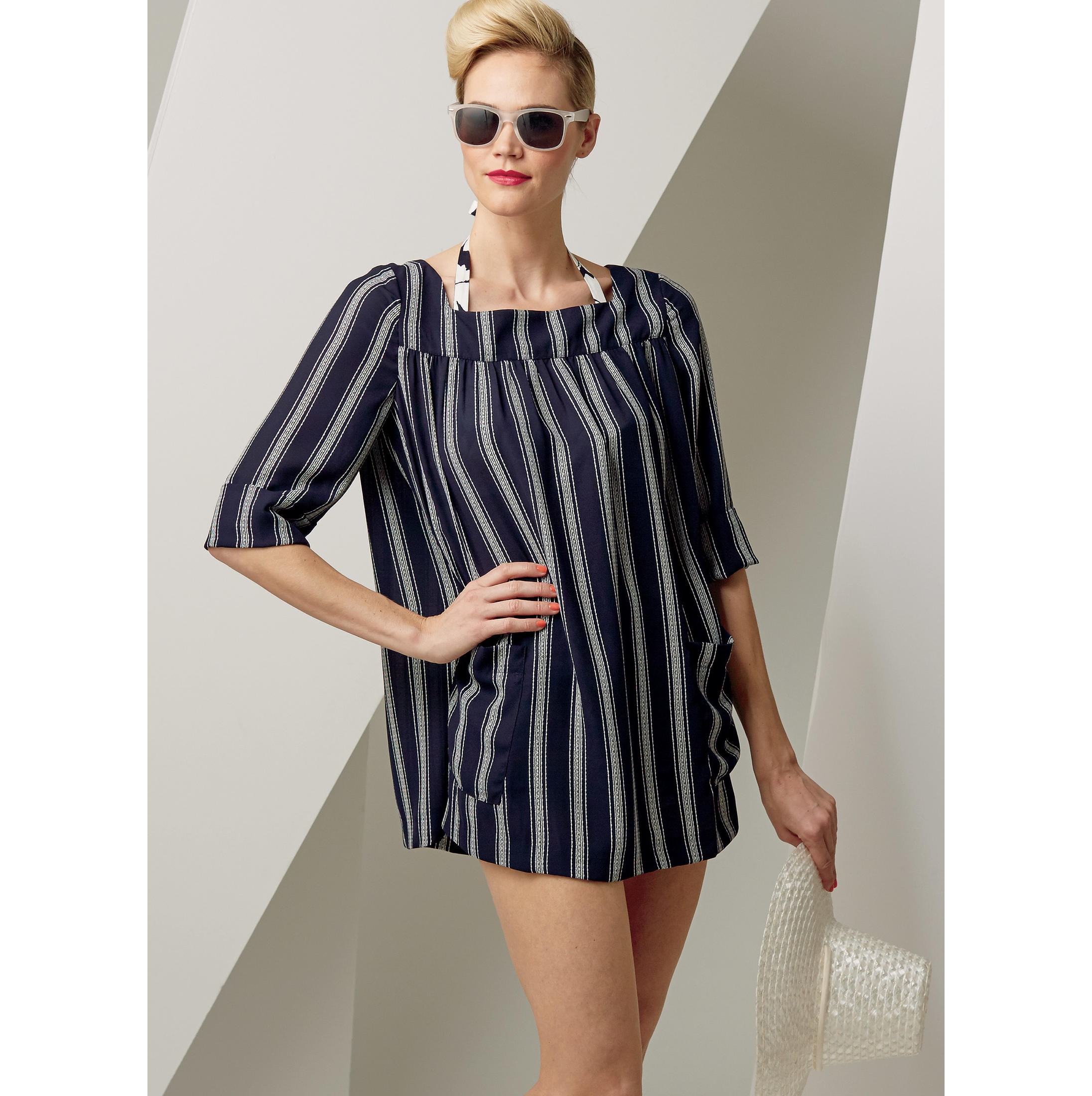 V9255 - Retro soltopp, shorts & strandtunika - 5