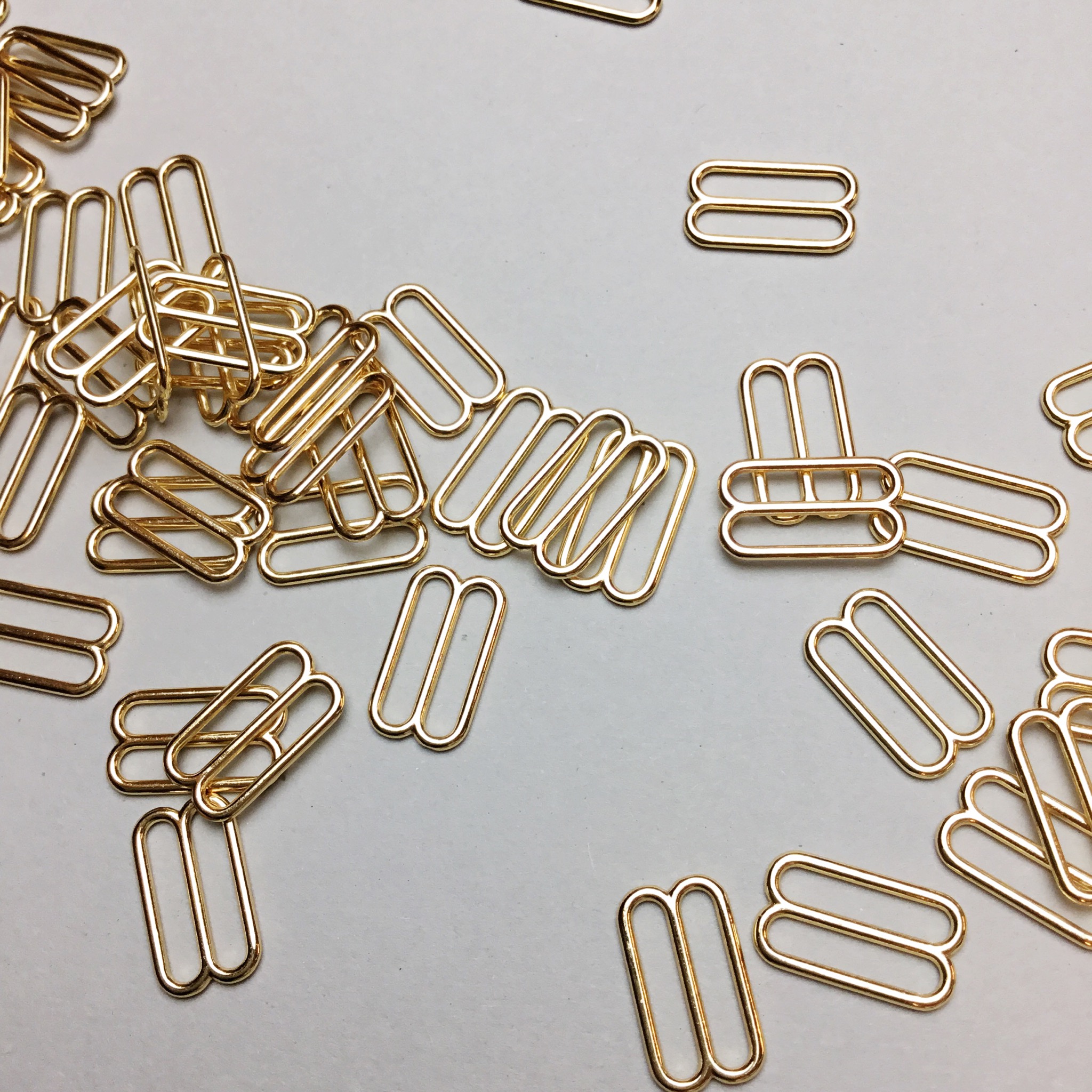 Slide 15mm - gold - rounded
