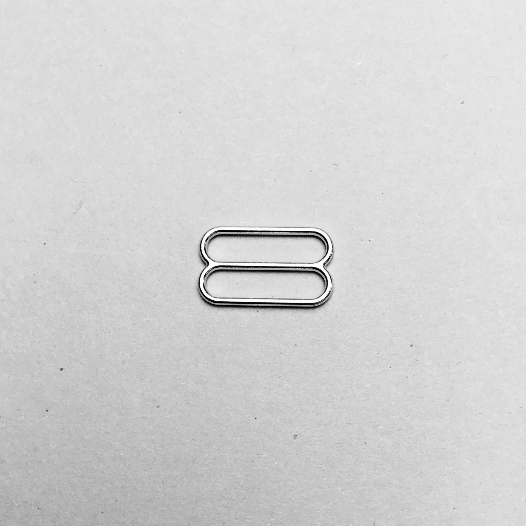 Slide 18mm - silver - rounded