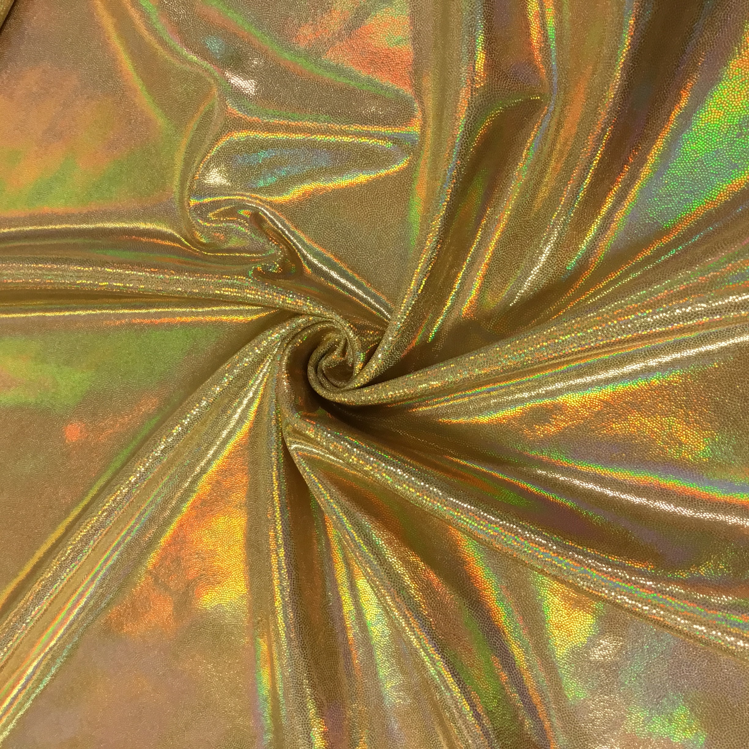 Foil print lycra Gold holo TL2269