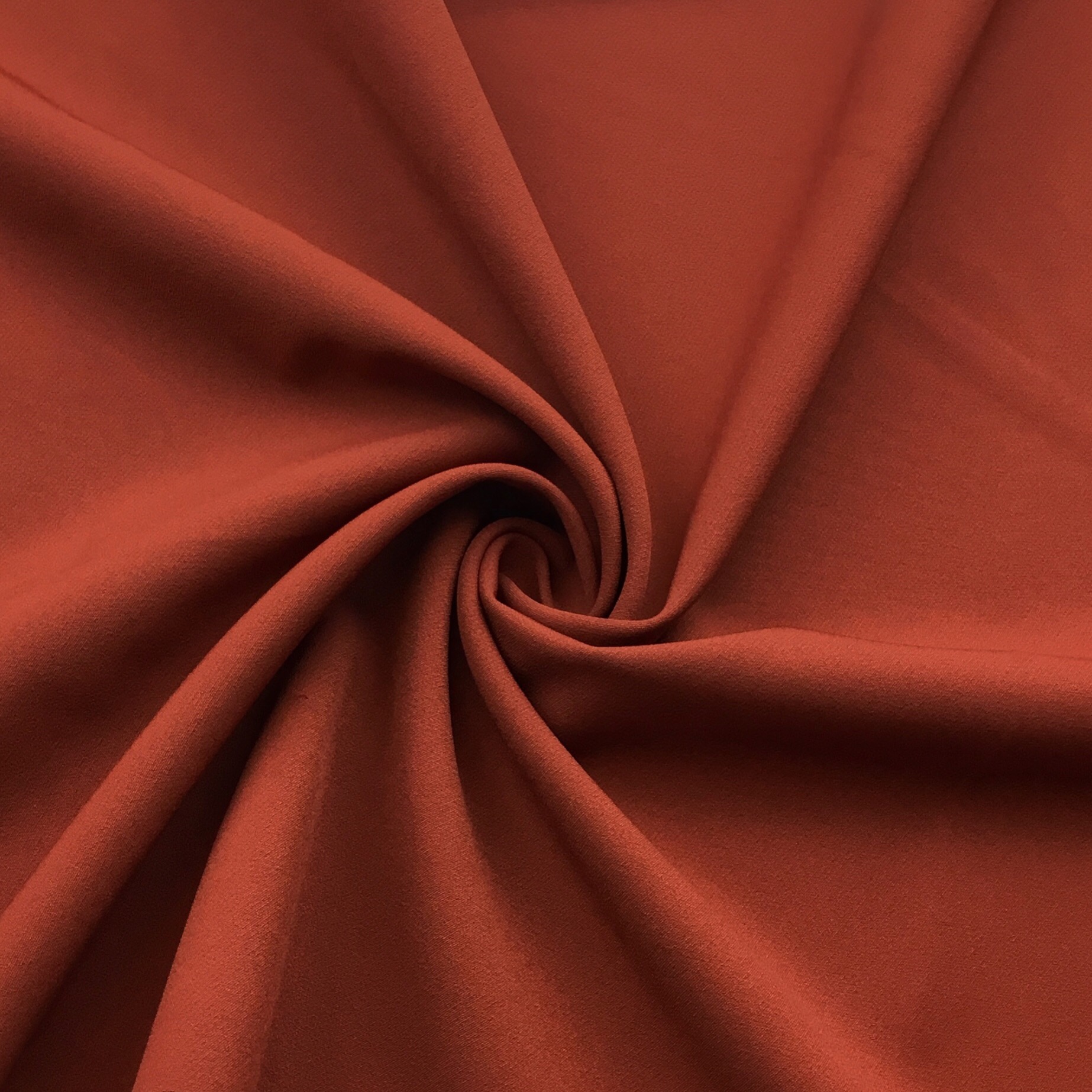 Stretch crepe fabric rust brown - Toptex