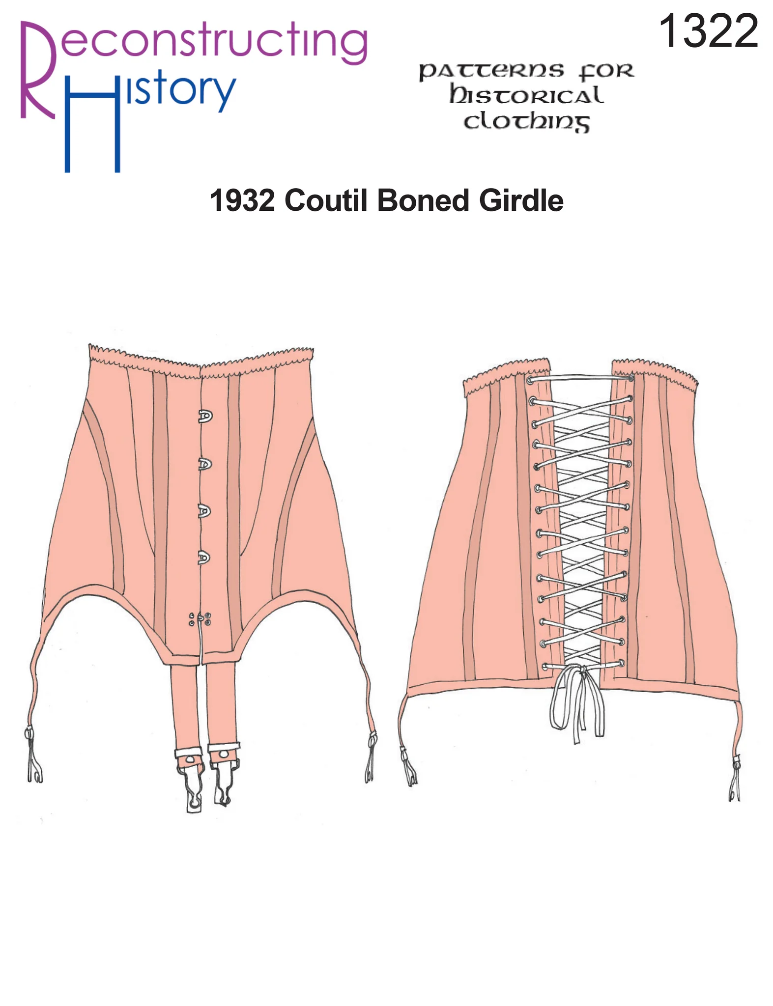 RH1322- Gördel 1932 sömnadsmönster