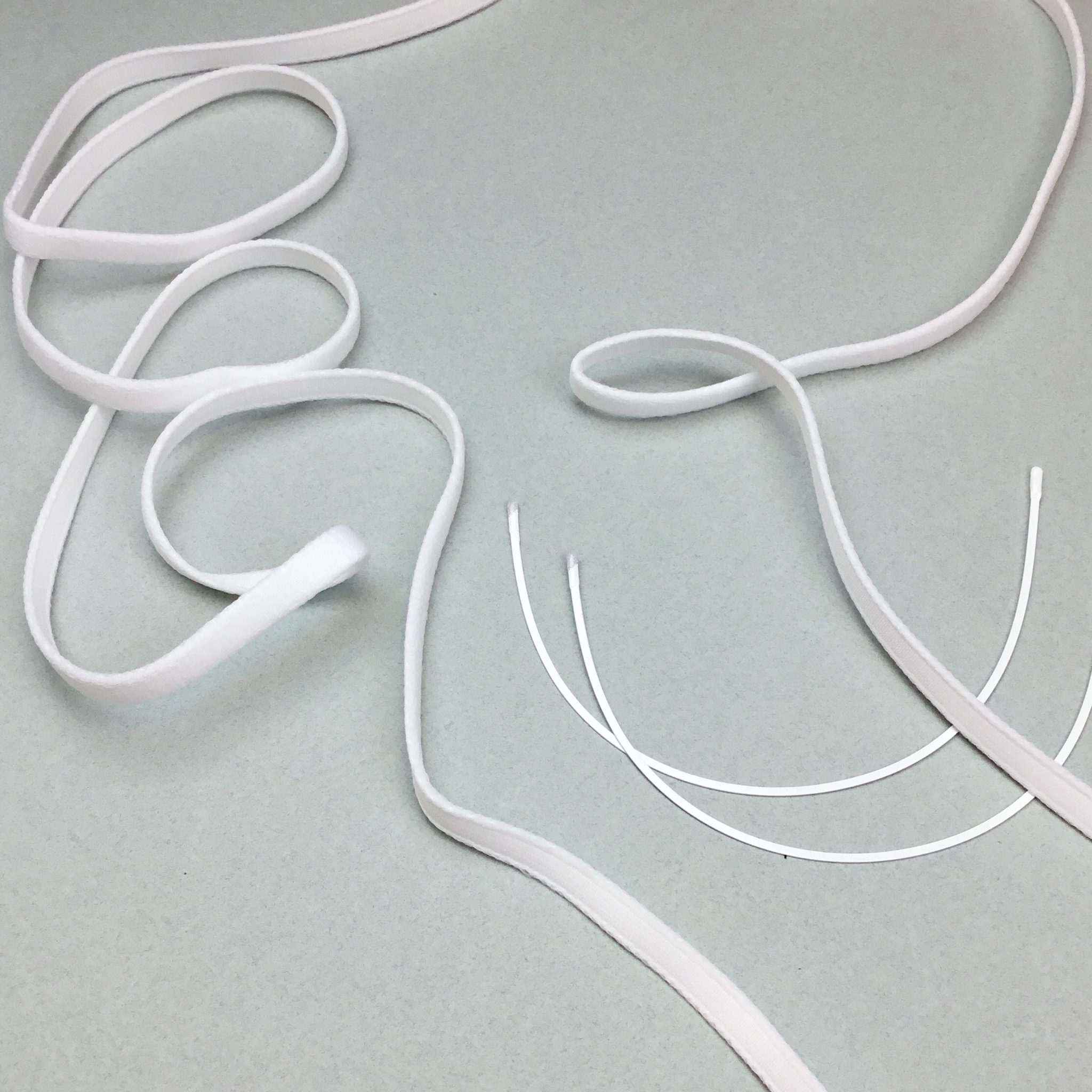 (Defective Closeout Sale: Paint Removed & Scratch) Steel Bra Underwire,  Sturdy Metal Bra Wire for Bra Shaping, White, 70x120mm