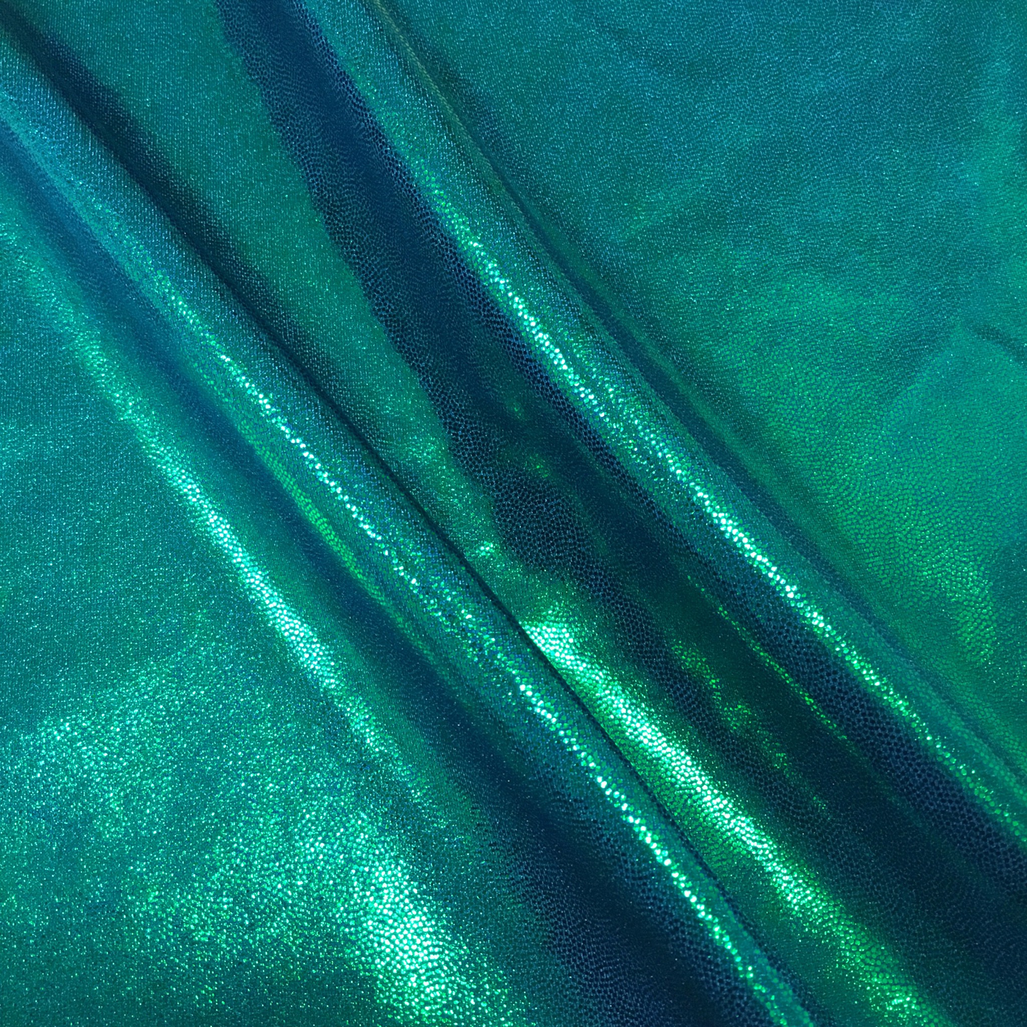 Foil print lycra Blue Green holo TL350