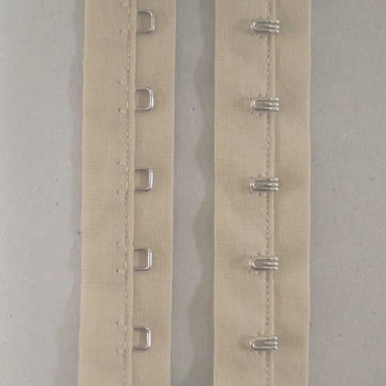 Hook&Eye cotton Nude/silver - HH19