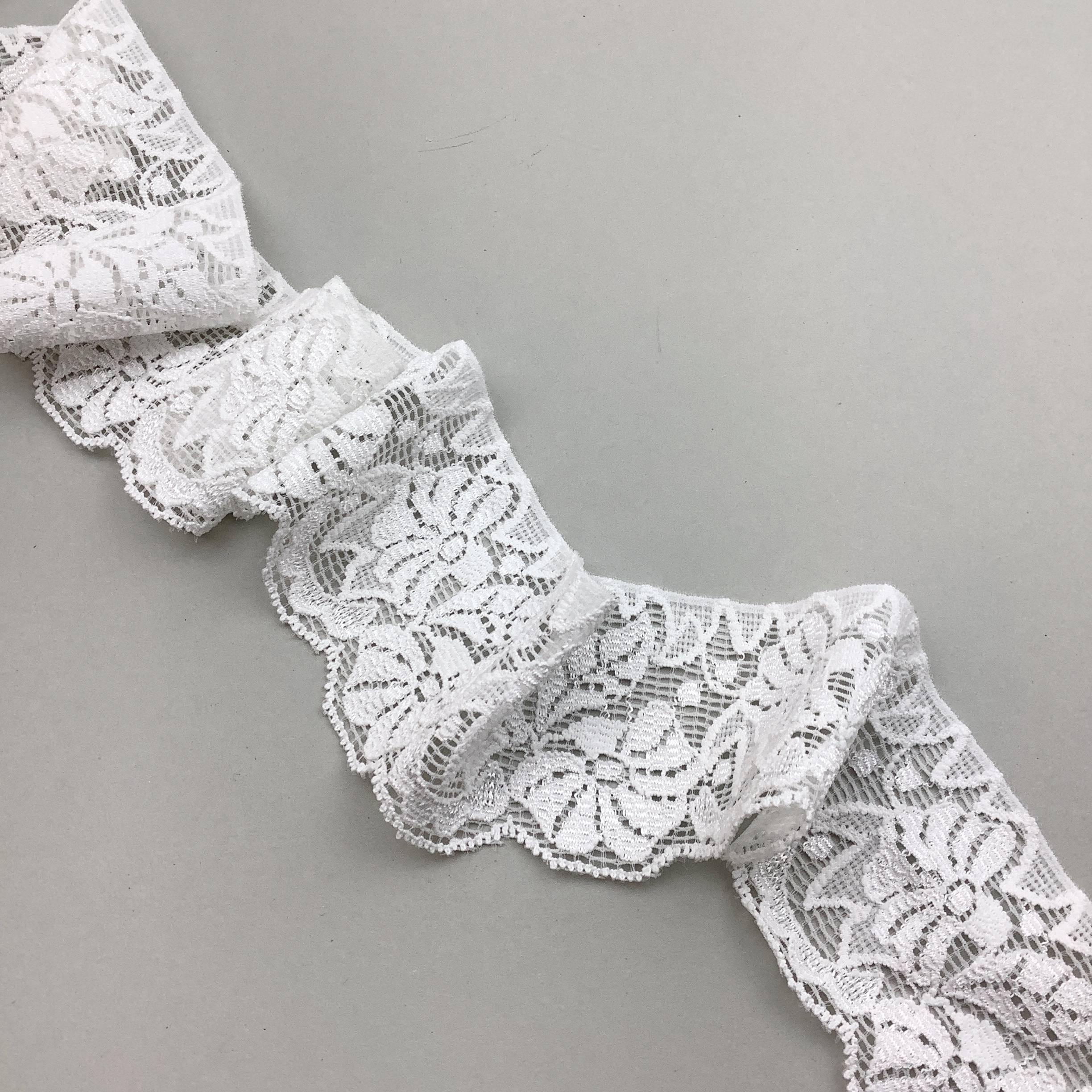 Stretch lace White 6cm - HA45506