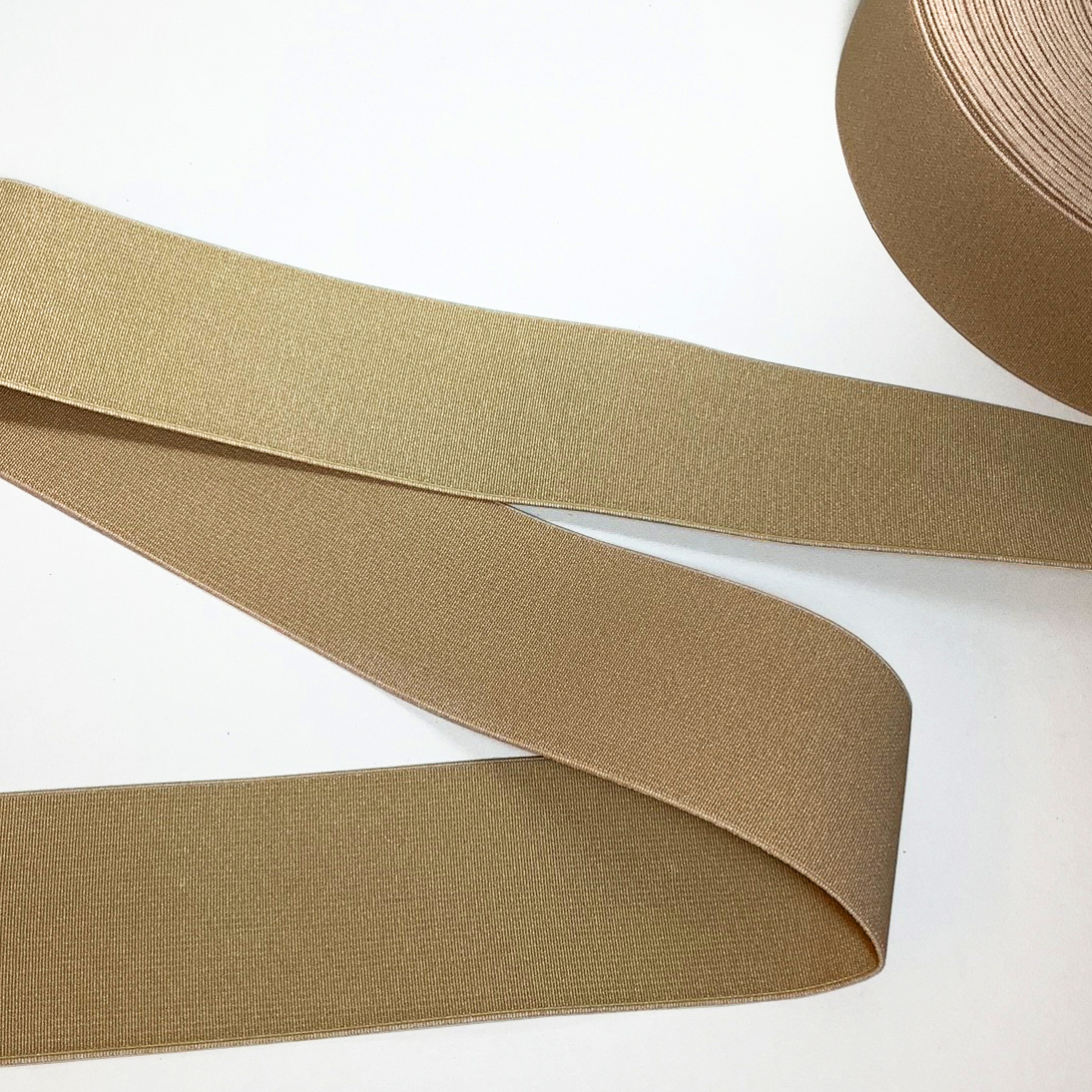 Bred resår beige 60mm - MT60