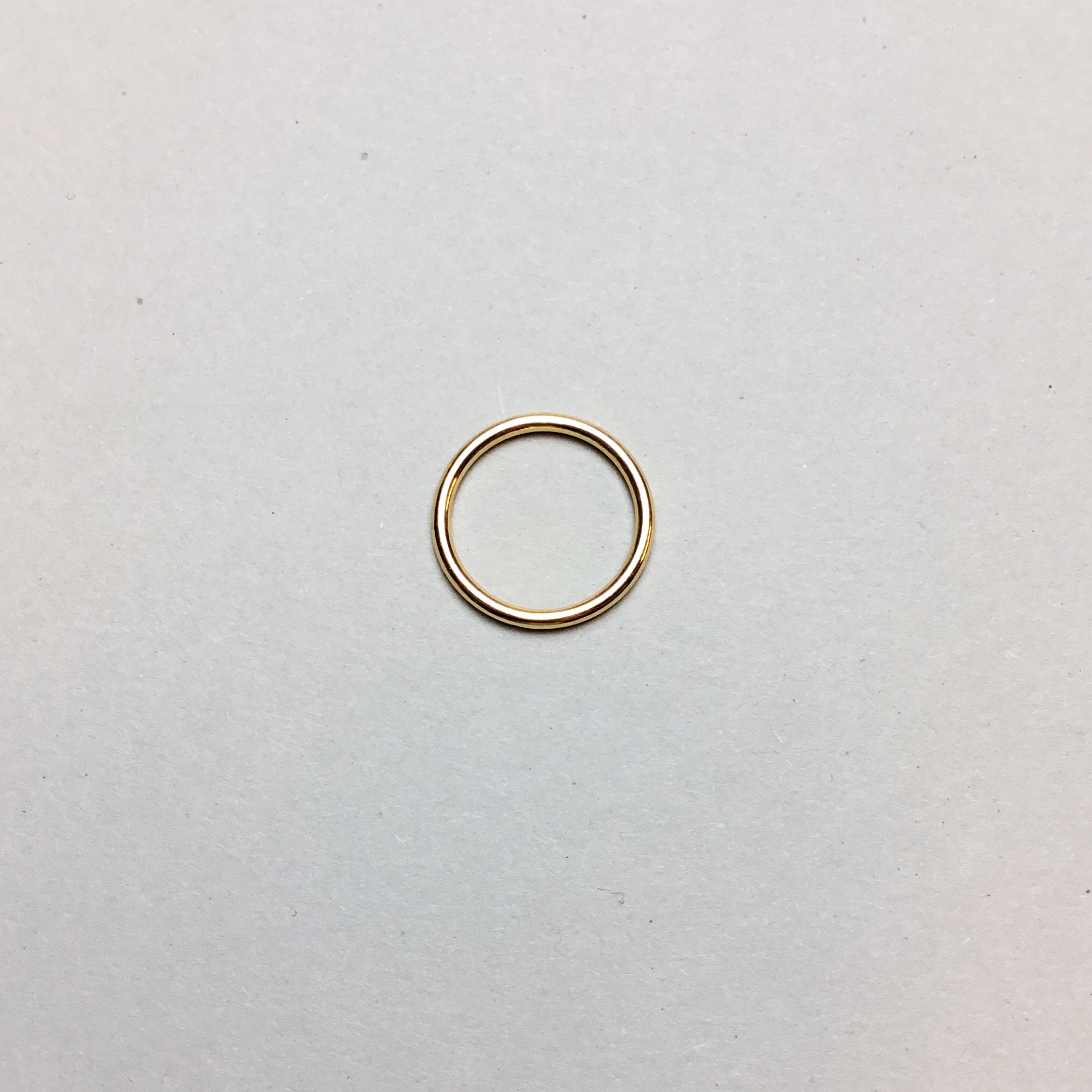 Ring 15mm - gold - rounded