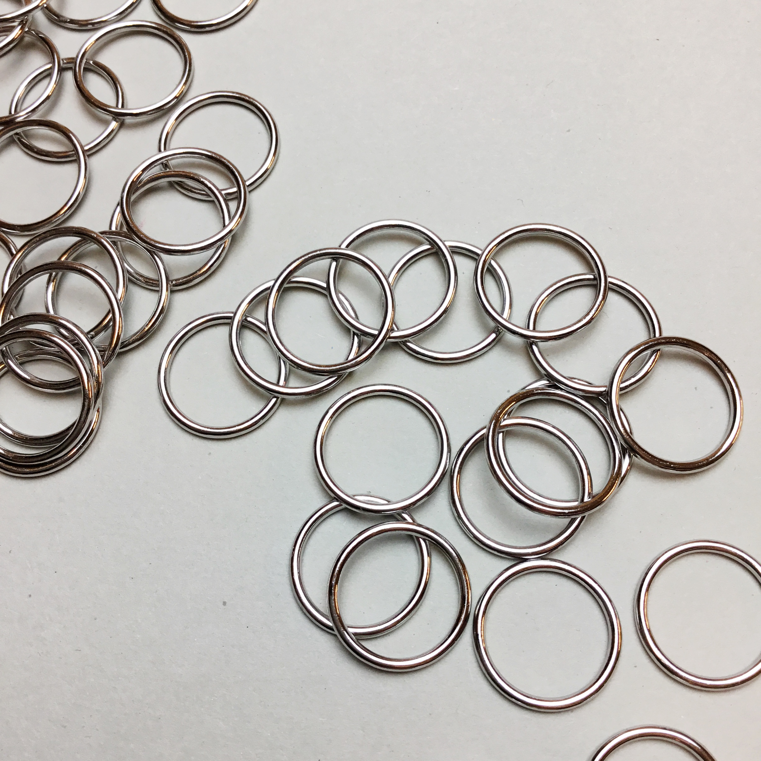 Ring 15mm - silver - rounded