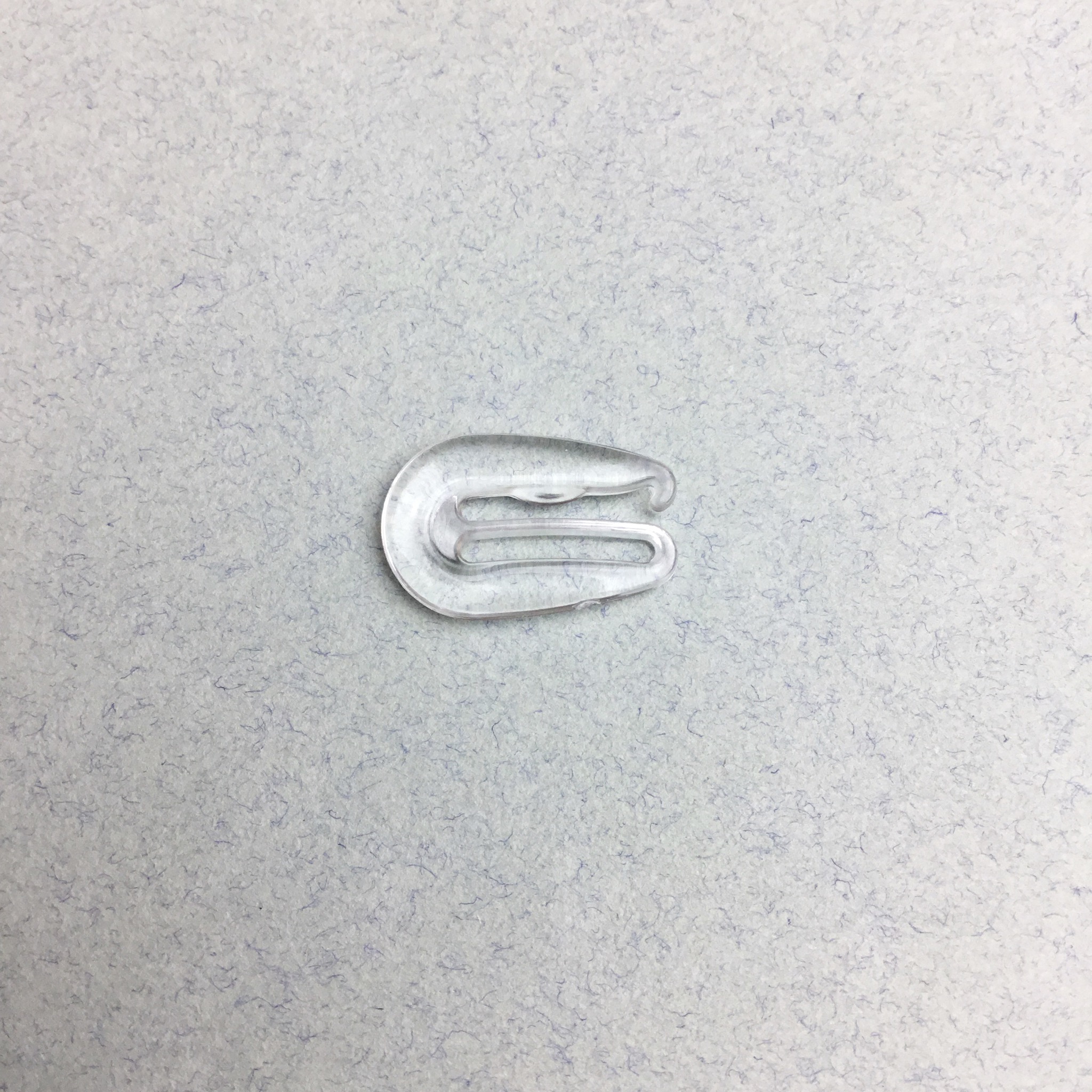 Hook 10mm - transparent plastic