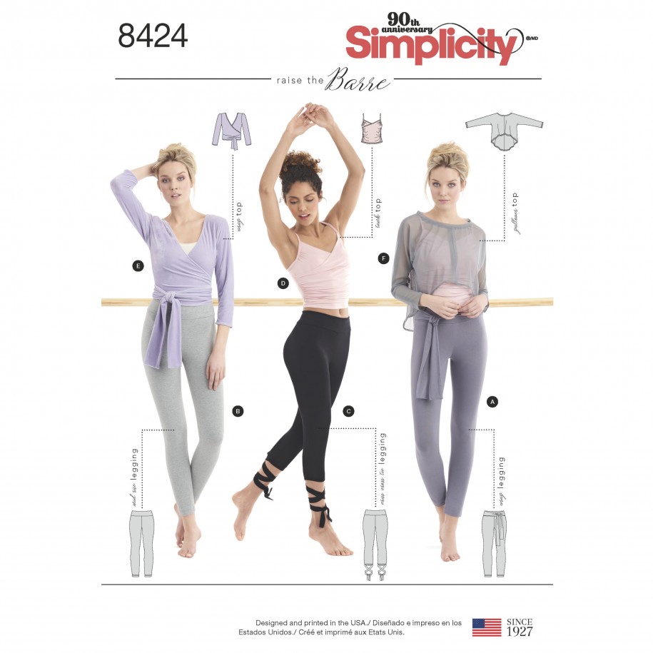S8424 - Ballet style tops \u0026 leggings 