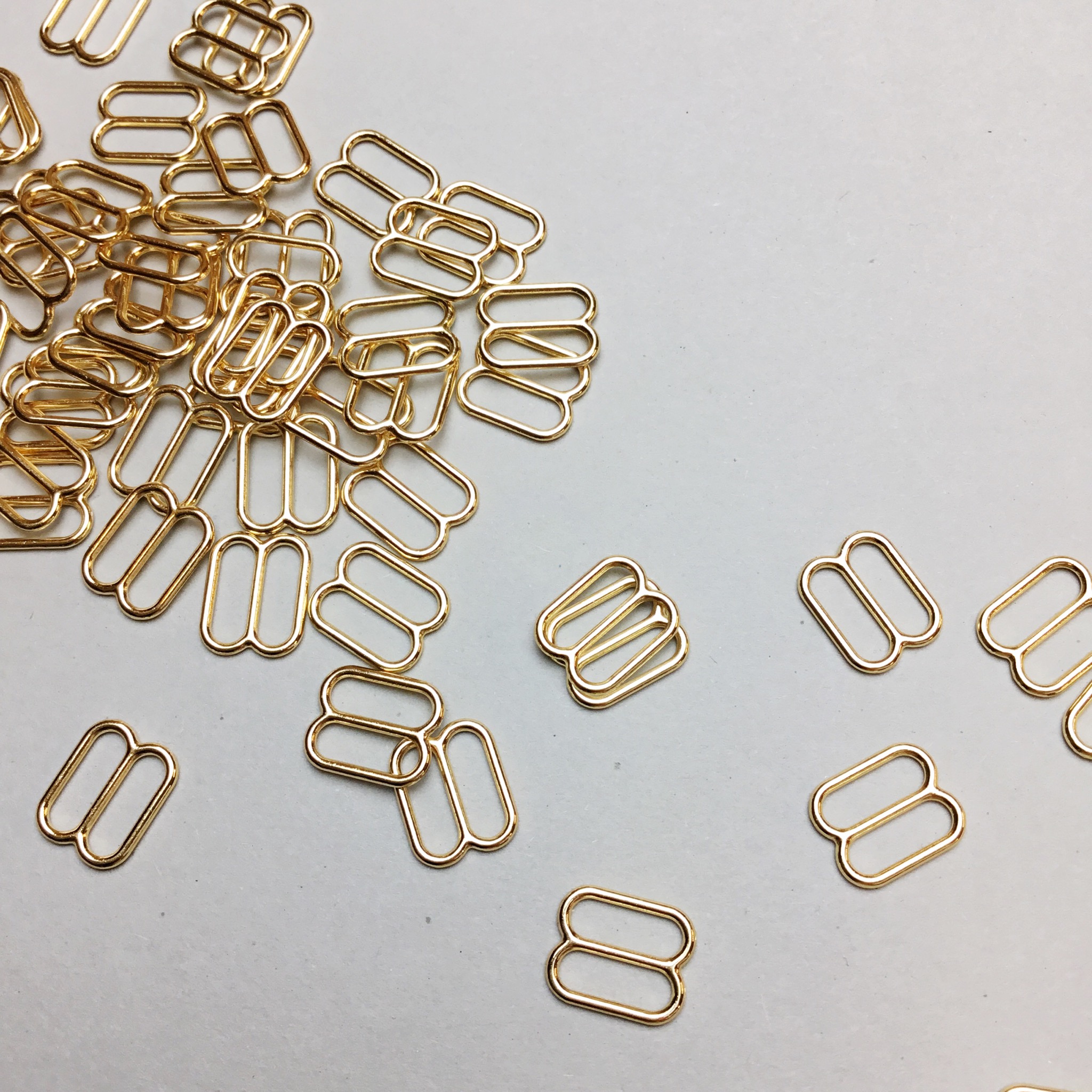 Slide 10mm - gold - rounded