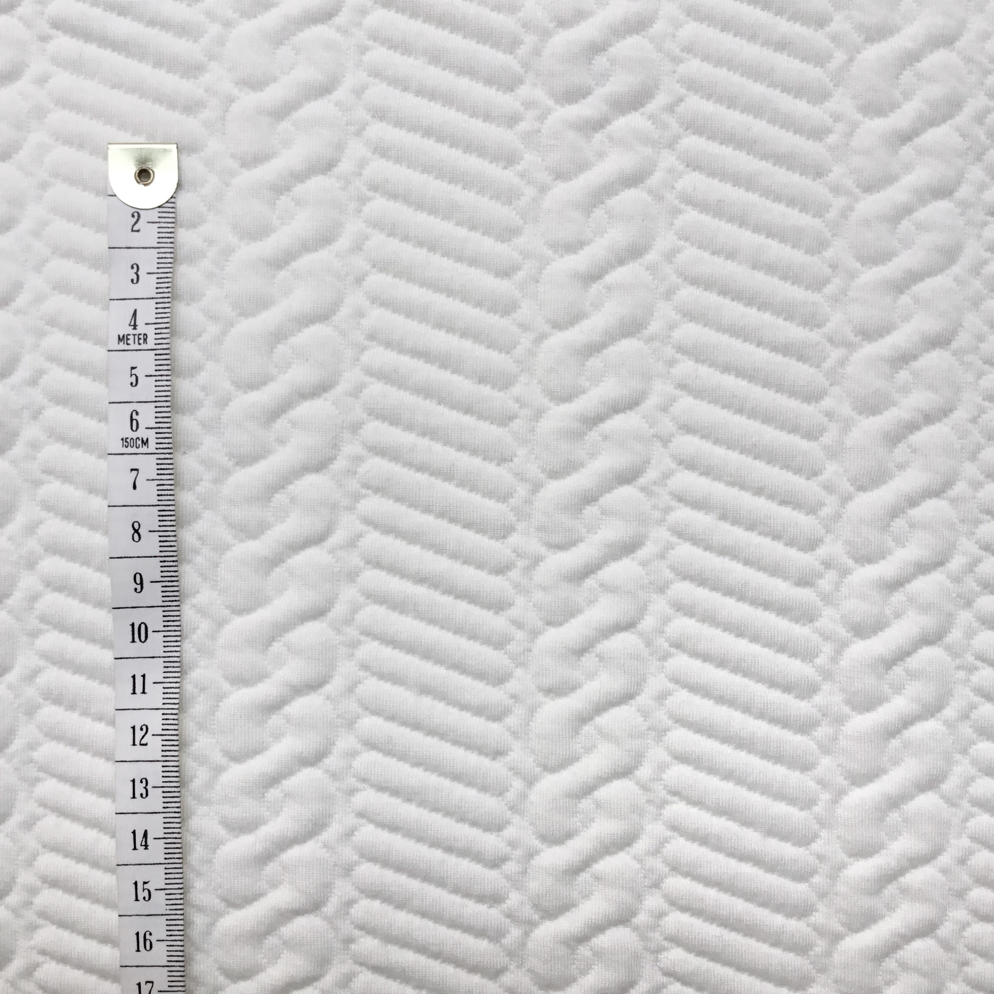 Braid pattern jacquard jersey offwhite HE314 - 2