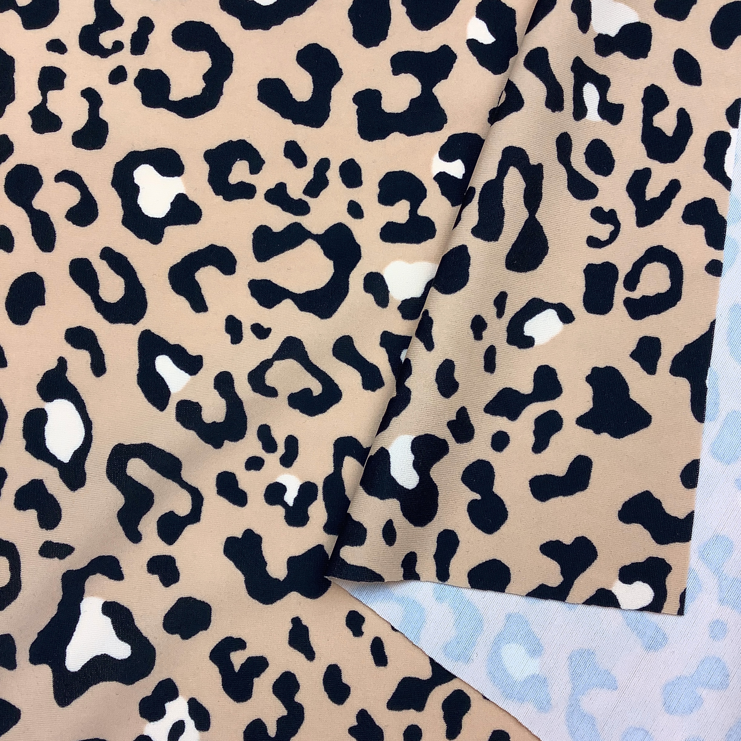 Printed swimwear fabric leopard beige/black WT190leobeige - 4