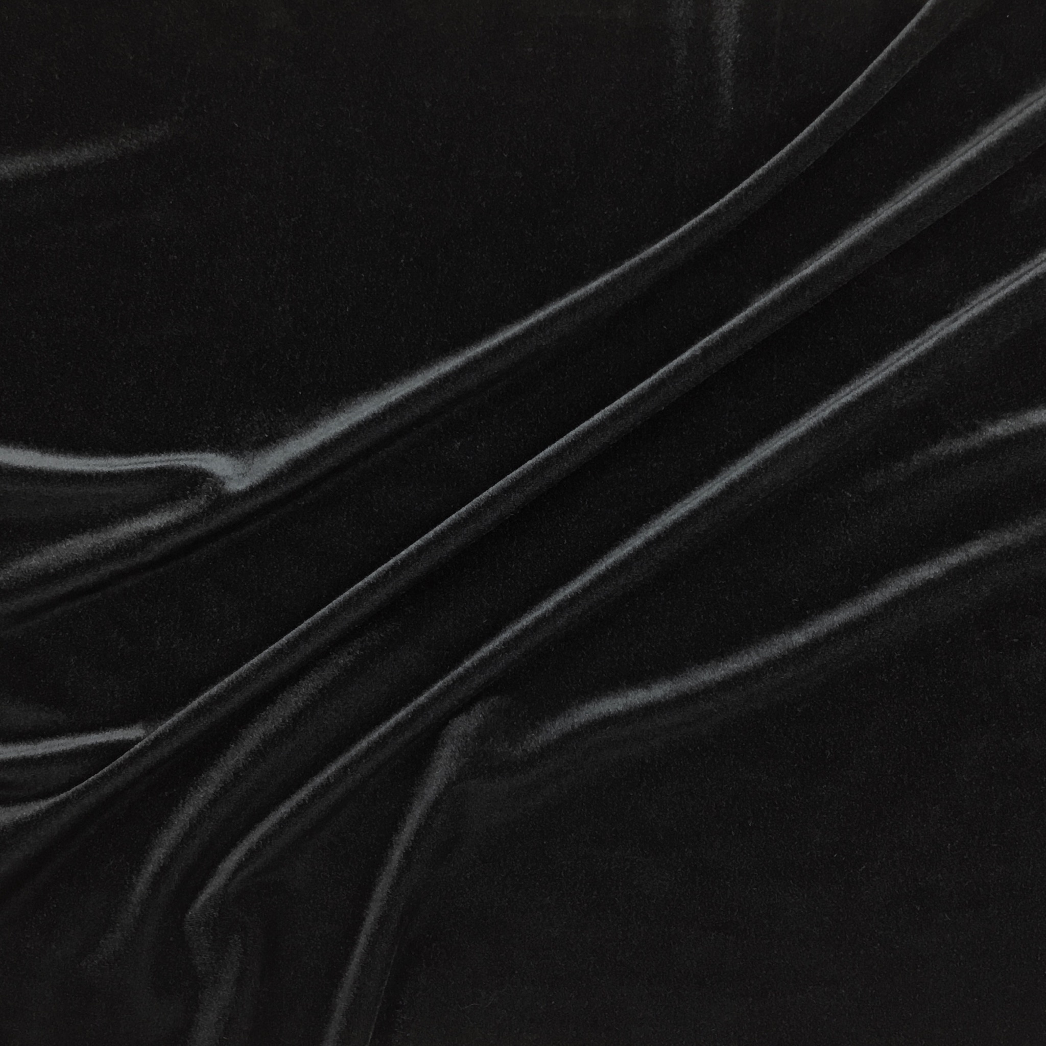 Stretch velvet black CA361
