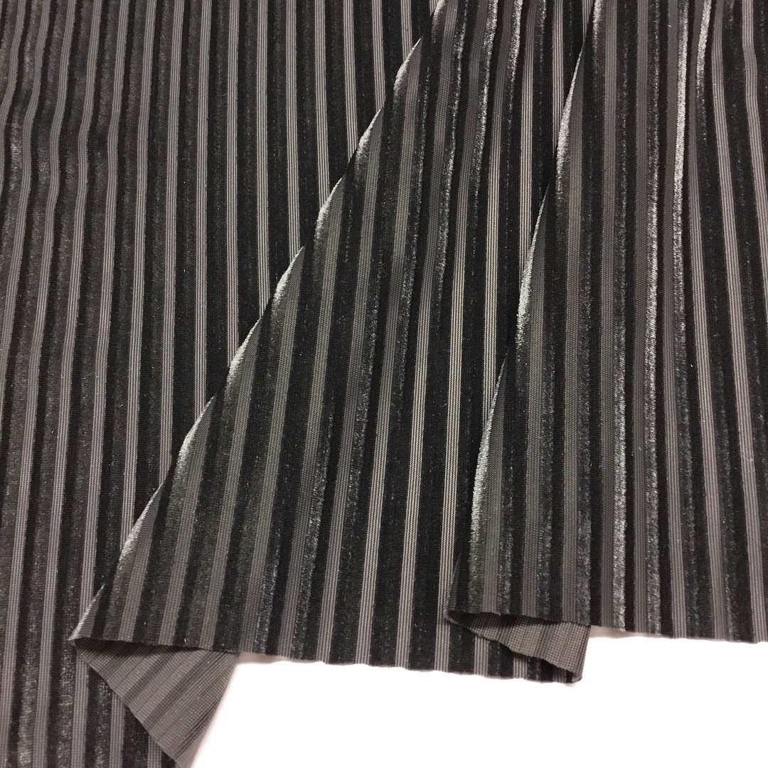 Striped stretch velvet grey SO732