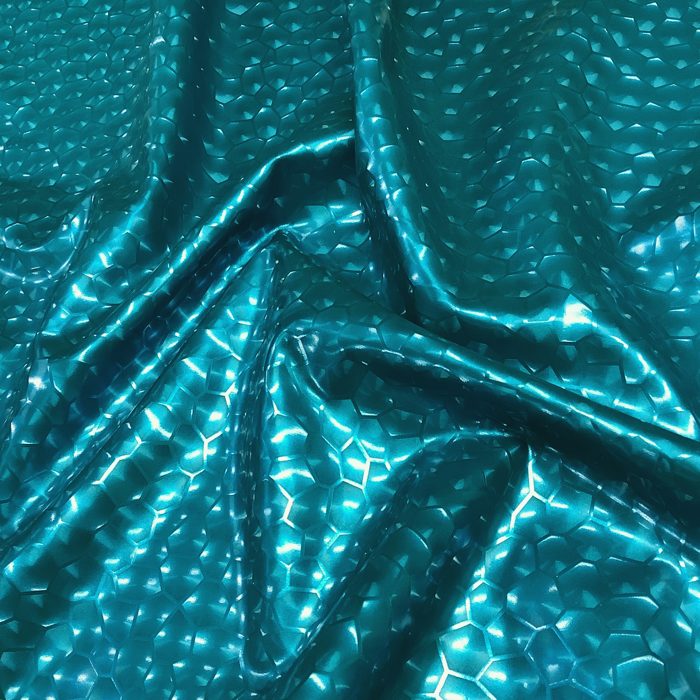 Stretch pvc 3D Turquoise LA354 - 4