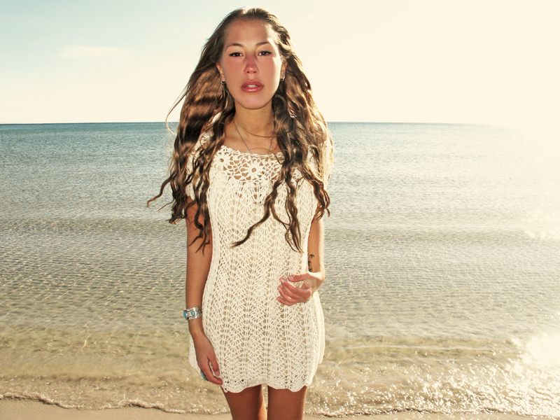 emmaoclothing - Handmade crochet over-size dress BEIGE
