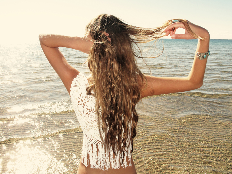 Handmade crochet fringe vest WHITE - 2