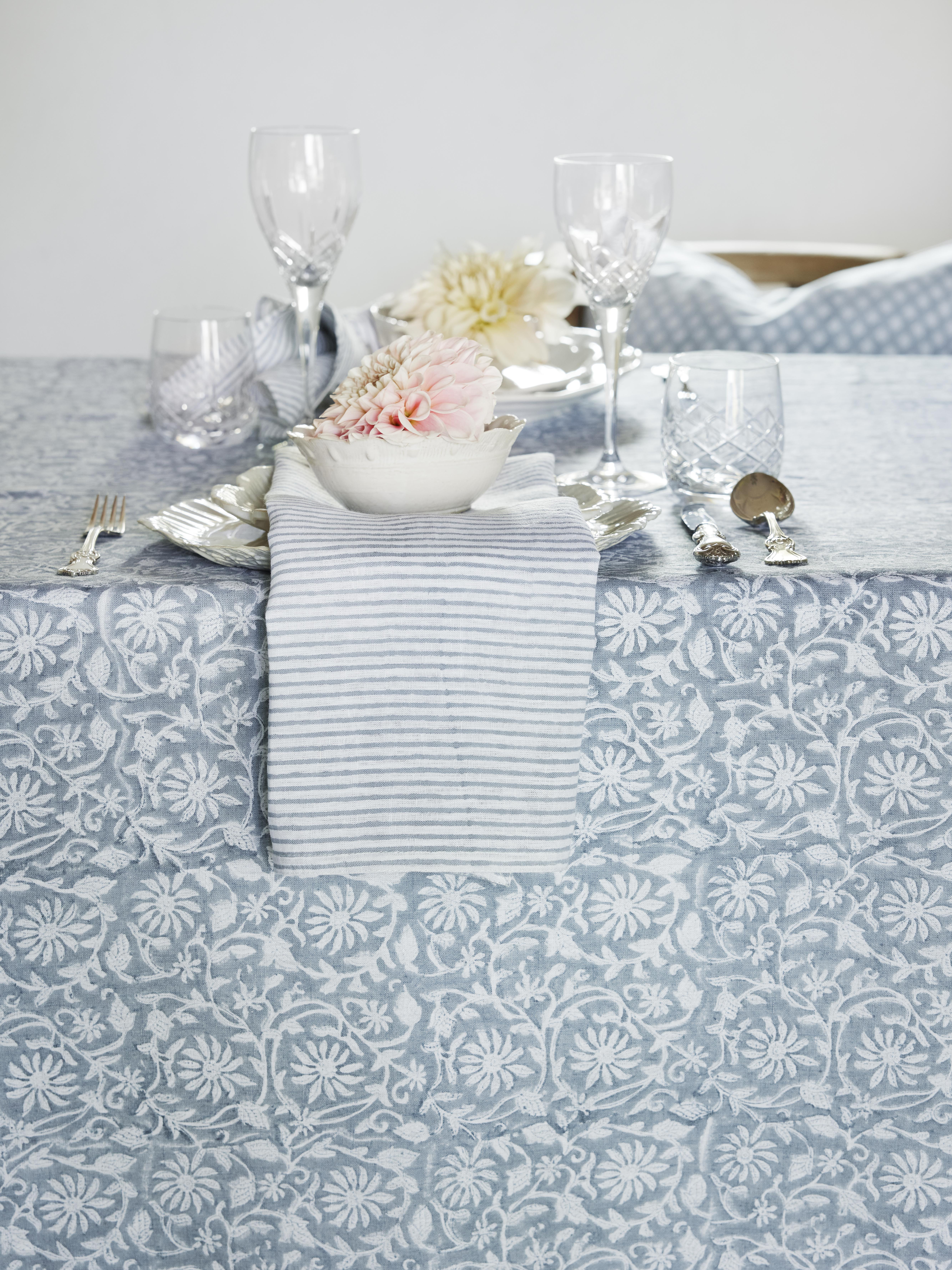 CHAMOIS Duk Margerita Chasmere Blue Linne  - 3