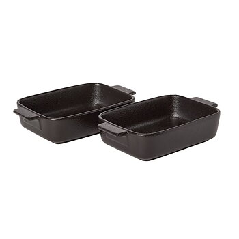 SATAKE Ugnsform svartglacerad porslin 2-pack, 19 cm