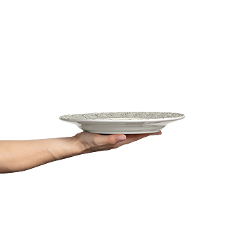 MATEUS Tallrik Spetskant 25 cm Grå