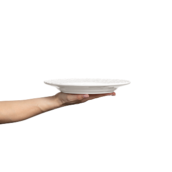 MATEUS Tallrik Spetskant 25 cm Vit