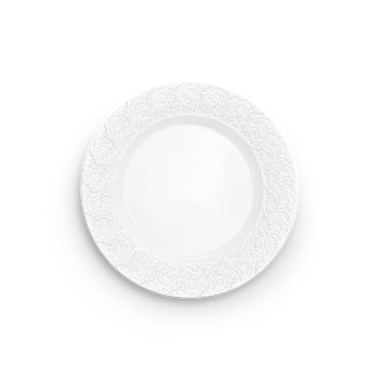 MATEUS Tallrik Spetskant 25 cm Vit