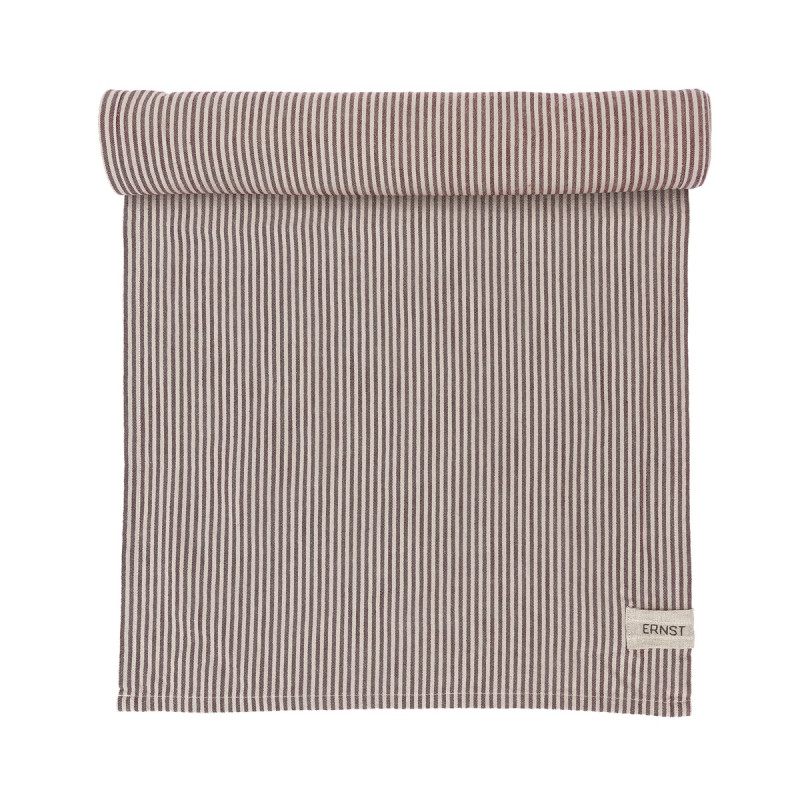 ERNST FORM Löpare randig röd/beige 45x250cm