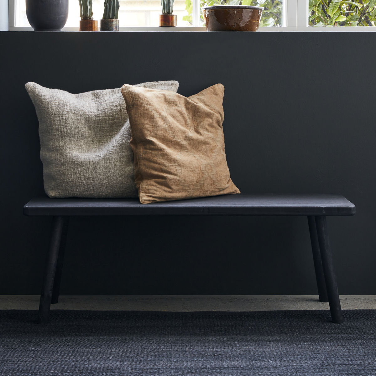 HOUSE DOCTOR Bänk, Nadi, Svart 120 cm