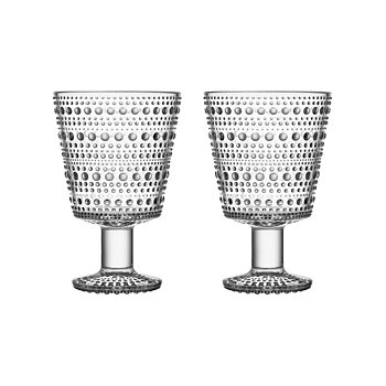 Kastehelmi Glas på fot 2-pack Klar