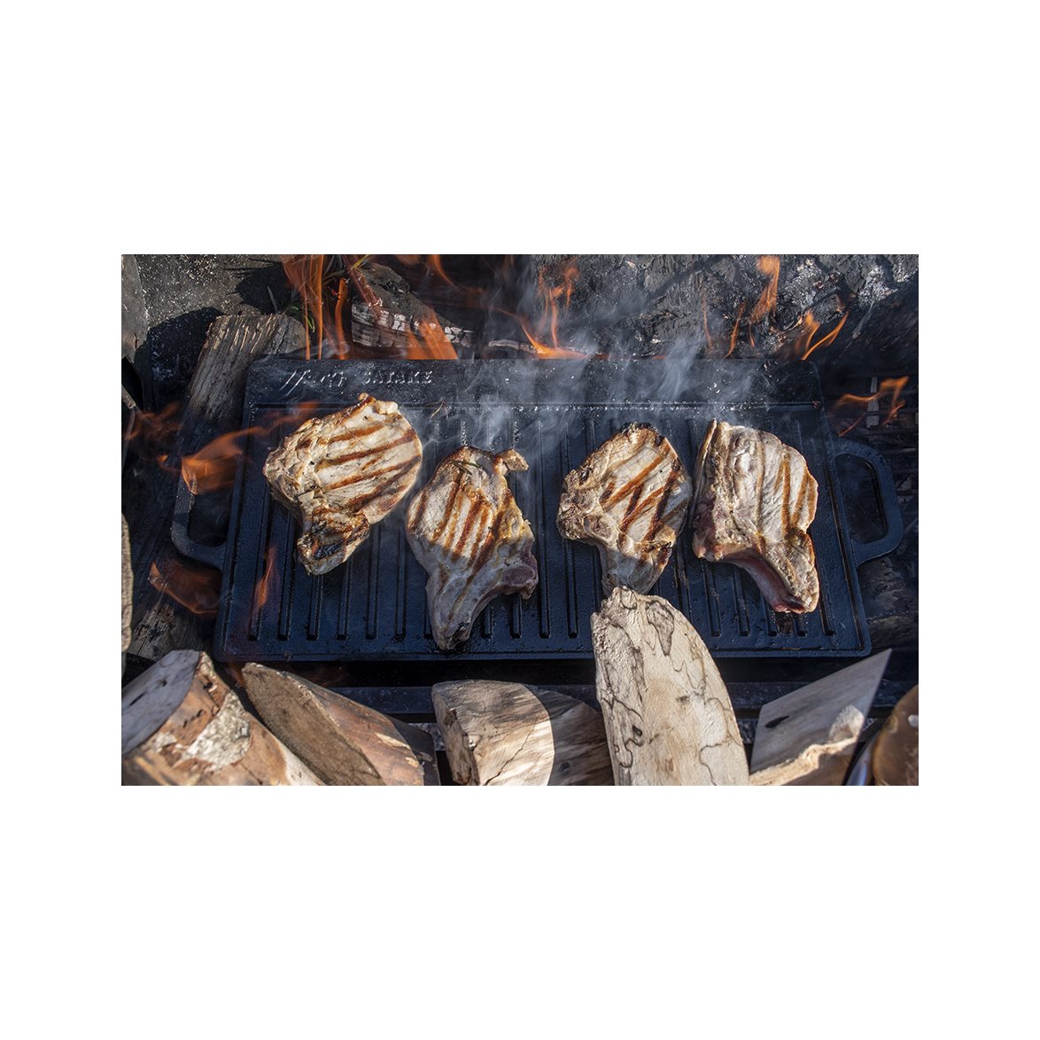 SATAKE Grillplatta/Stekbord för Grill/Öppen eld/Spis - 3