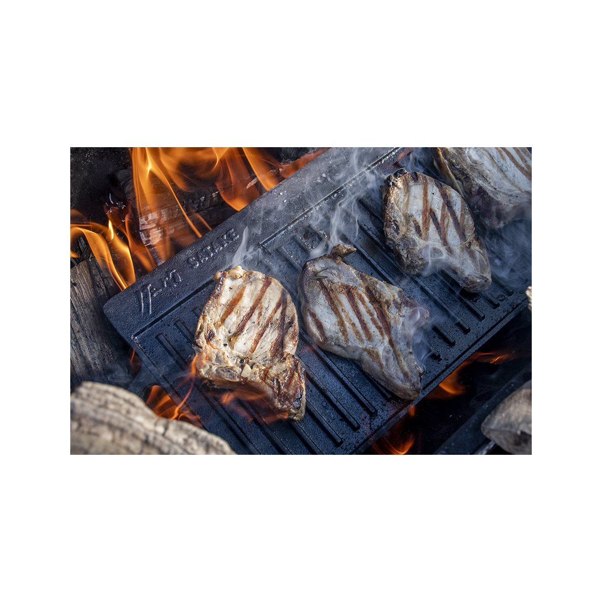 SATAKE Grillplatta/Stekbord för Grill/Öppen eld/Spis - 6