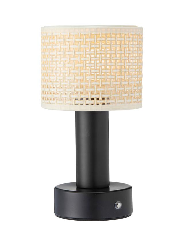 PR HOME Laddbar Bordslampa Tiara Svart med "rotting" liknande skärm