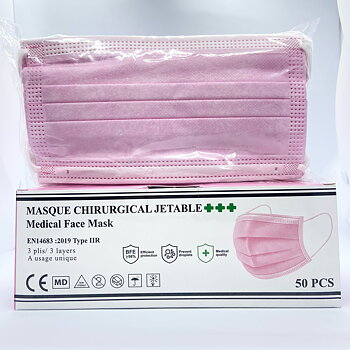 Munskydd 50pack Rosa typ IIR