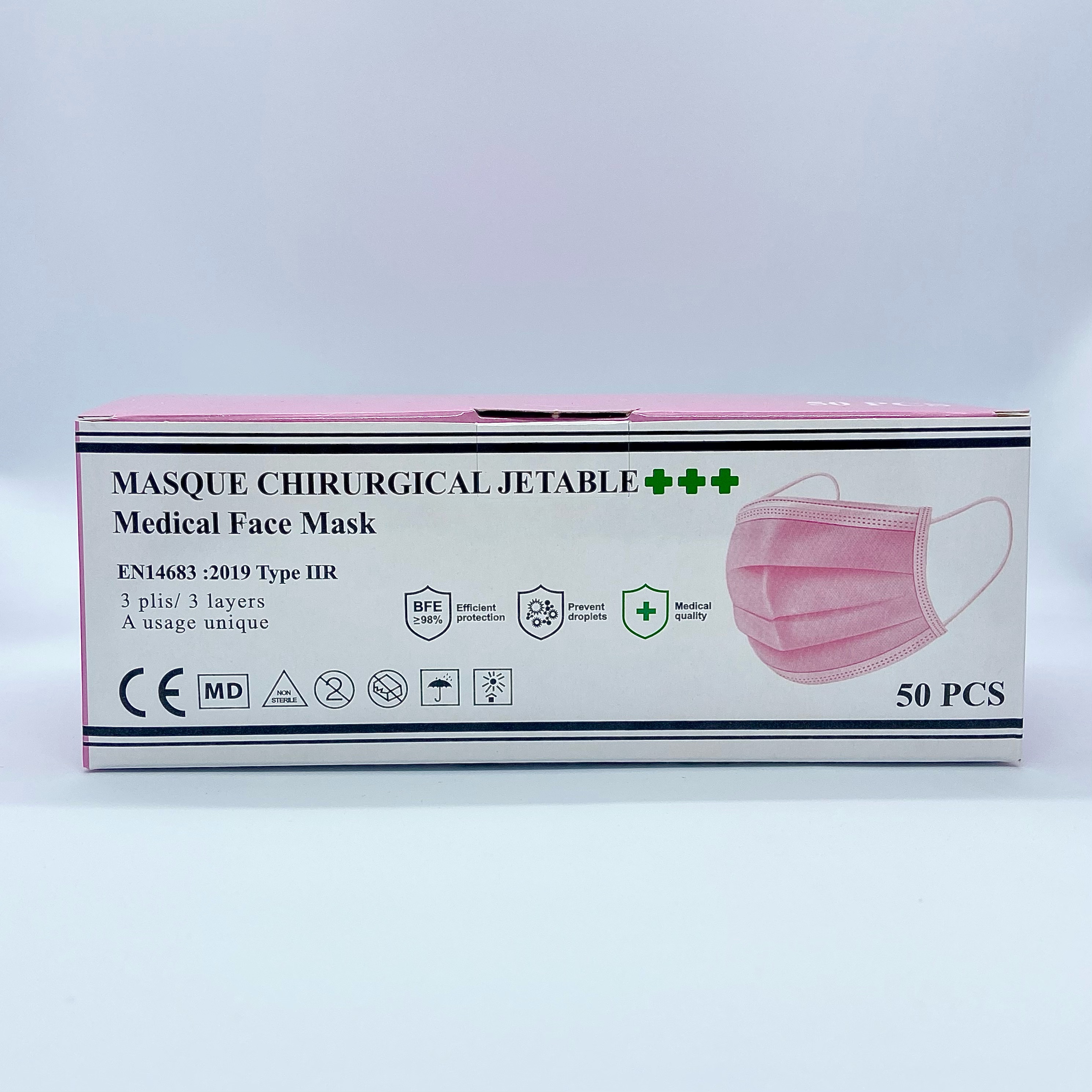 Munskydd 50pack Rosa typ IIR - 3