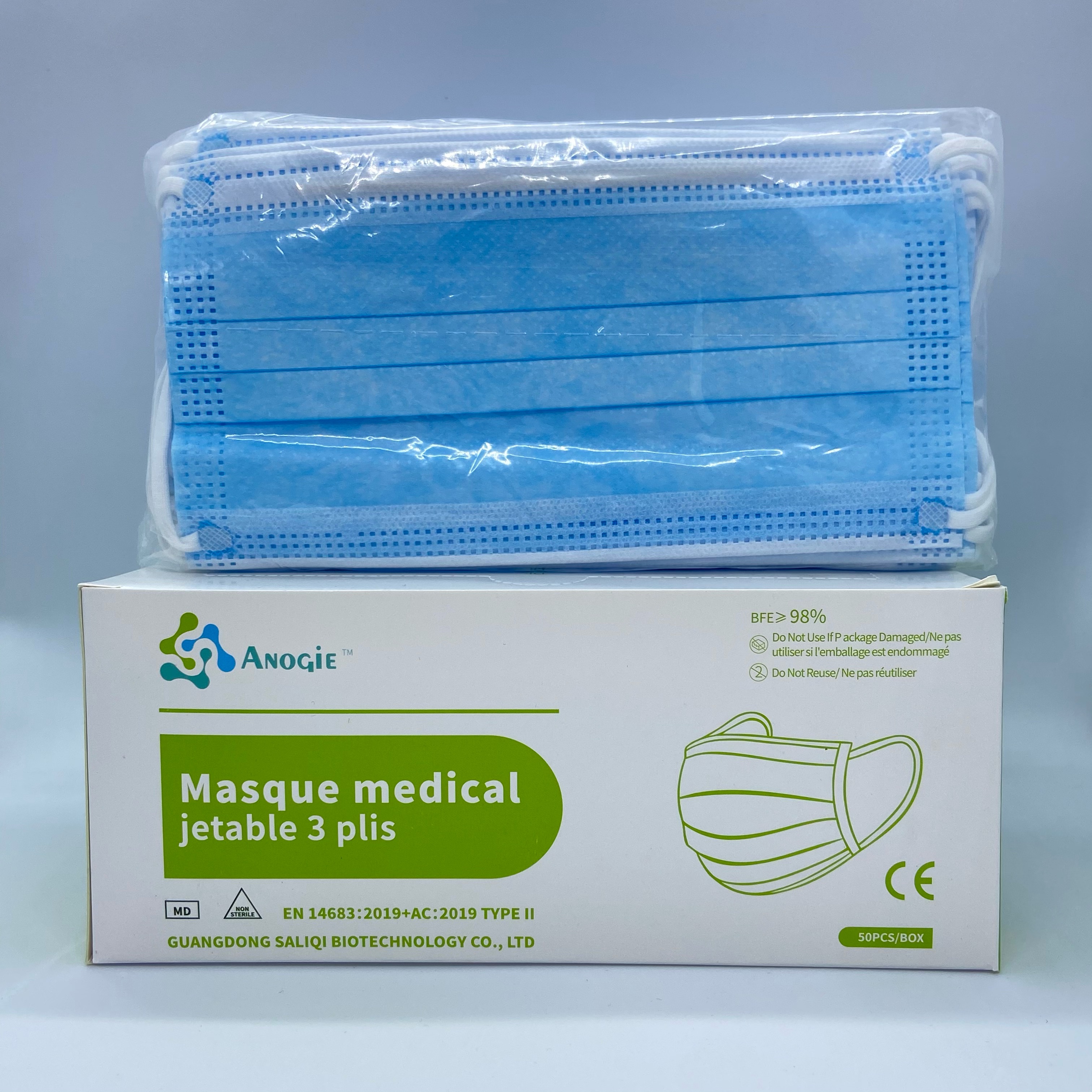  Munskydd blå 50-pack typ II 3-lager - 3