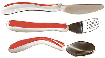 Formade Bestick Set Röd/Vit
