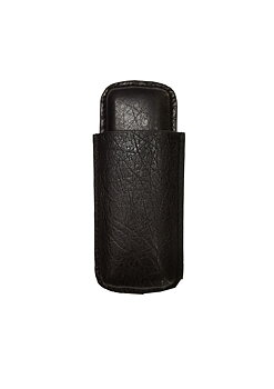 Läderfodral Hauser 1 Svart för 2 Cigarrer