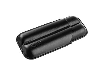 Angel Läderfodral Svart Klarar 2 st Xtra Tjocka cigarrer.