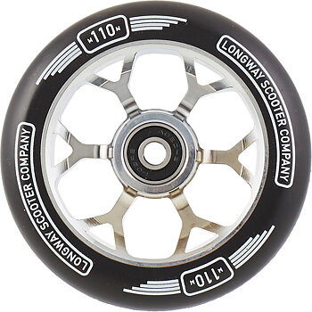 Longway Precinct 110mm Komplett Sparkcykel Hjul-Chrome
