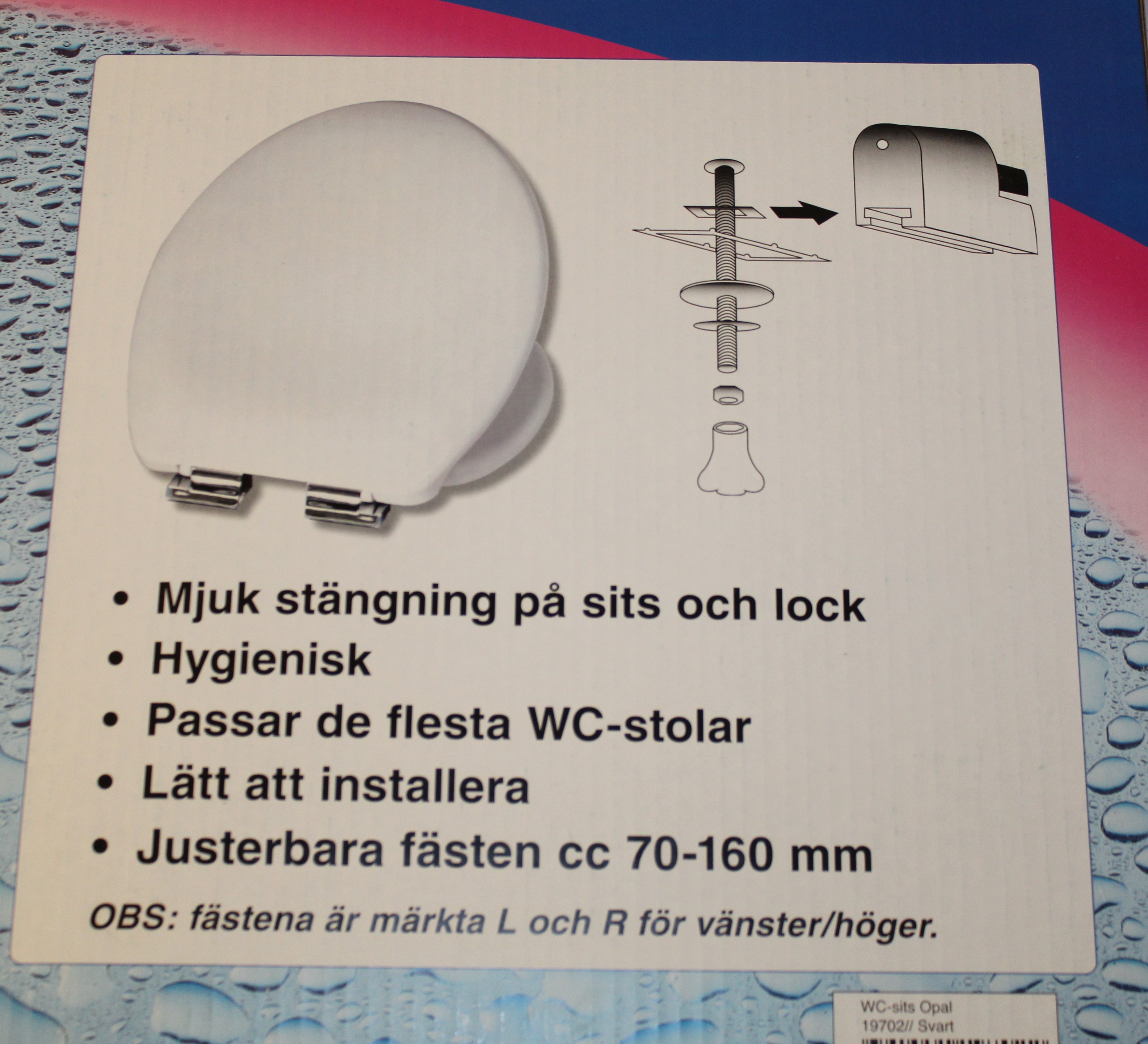 Mjukstängande svart hårdsits - 3