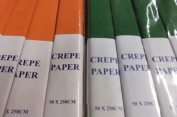 Crepe papper i julfärger