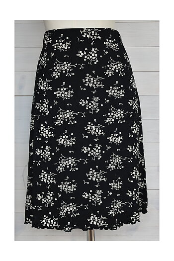 Mönstrad trikåkjol - M, XL, XXL