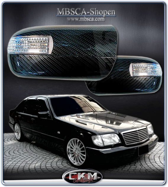 Mirrorcovers in carbon with turn signals 95-98