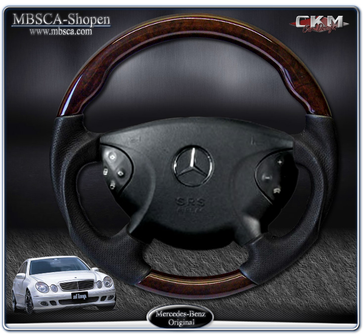 wheel black Leather/Burl Wood "Sport"